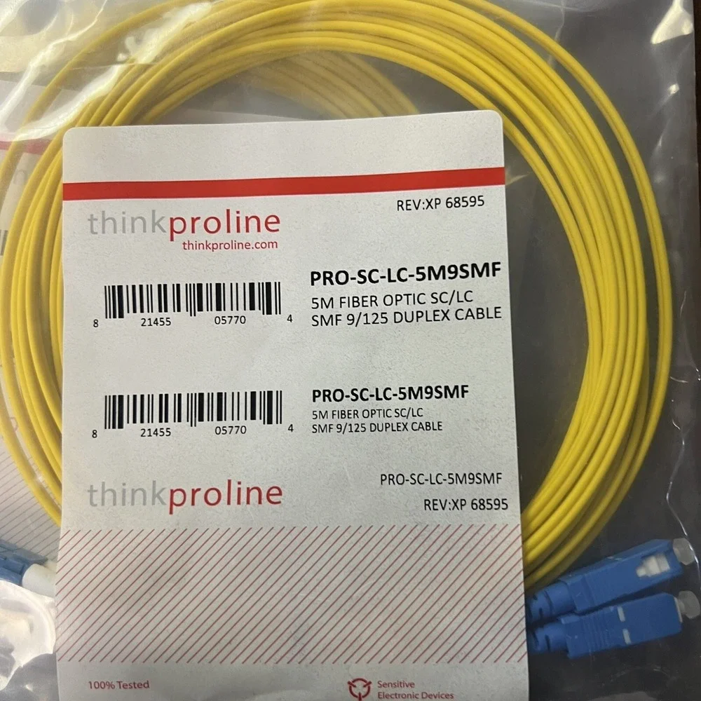 11 Lot- Proline 5m LC to SC Single Mode 9/125 Fiber‎ Optic Patch Cable 16ft